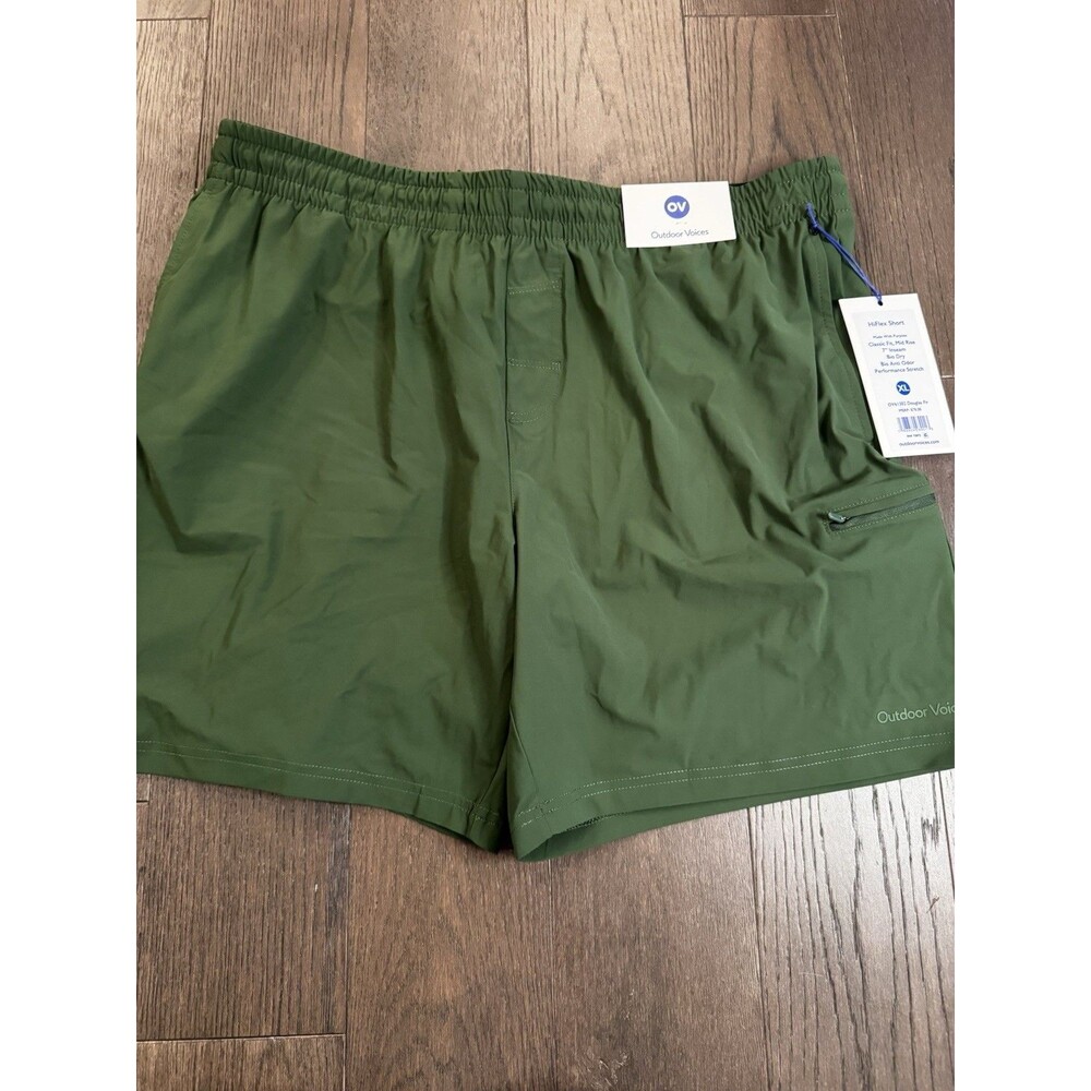 Outdoor Voices HiFlex Shorts XL Douglas Fir Green 7” Inseam NWT $78